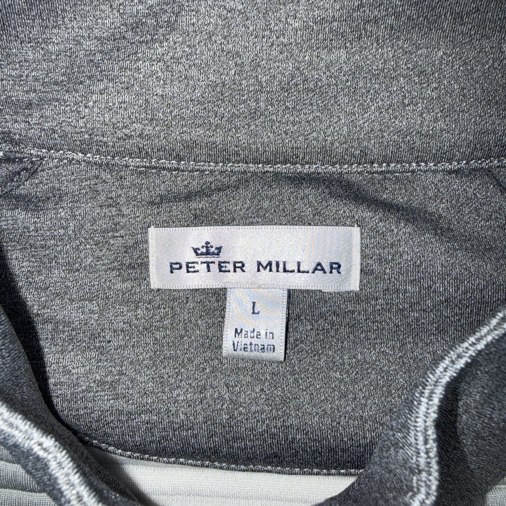Peter Millar Crown Pemberton LS Zip Golf Jacket Men L Gray Whisper Rock NWOT - Picture 2 of 15